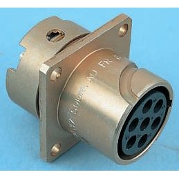 1 pcs - Souriau Circular Connector, 4 Contacts, Panel Mount, Socket, Female, IP65, 840 Series