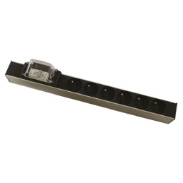 1 pcs - Type E - French 6 Gang Power Distribution Unit, 2.5m Cable, 16A, 230 V ac