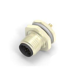 1 pcs - TE Connectivity Circular Connector, 12 Contacts, Rear Mount, M12 Connector, Plug, Male, IP67