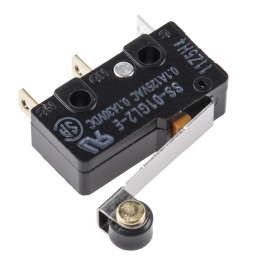 1 pcs - Omron Roller Lever Micro Switch, Solder Terminal, 100 mA @ 30 V dc, SPDT, IP40