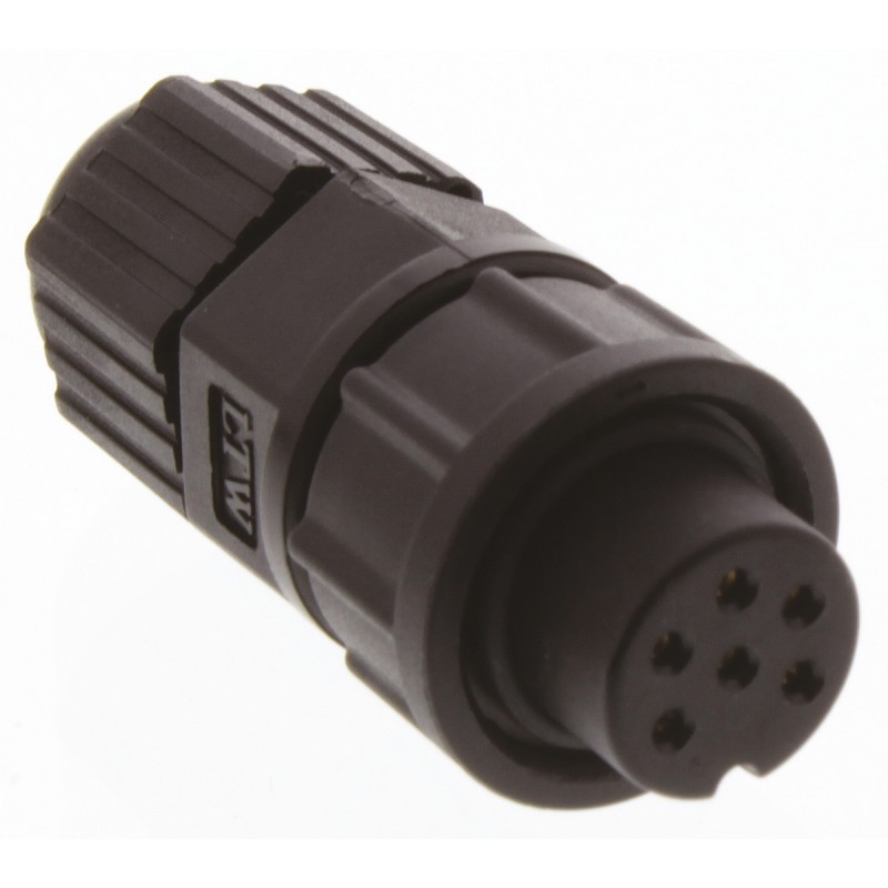 1 pcs - Amphenol Industrial Circular Connector, 6 Contacts, Cable Mount, Socket, Female, IP67, Ceres Series