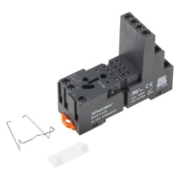 1 pcs - RS PRO 14 Pin 300V DIN Rail Relay Socket, for use with RS PRO RKE & RKF 14 Pin Relays