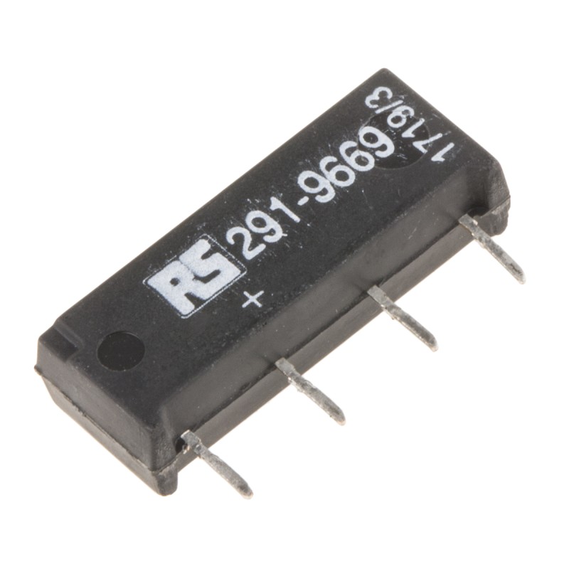 1 pcs - Meder PCB Mount Reed Relay, 5V dc Coil, SPST, 200V dc Max, 1 A Max, 500Ω