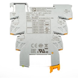 1 pcs - Phoenix Contact PLC-RPT-24DC/21 Series Interface Relay, DIN Rail Mount, 24V dc Coil, SPDT, 1-Pole