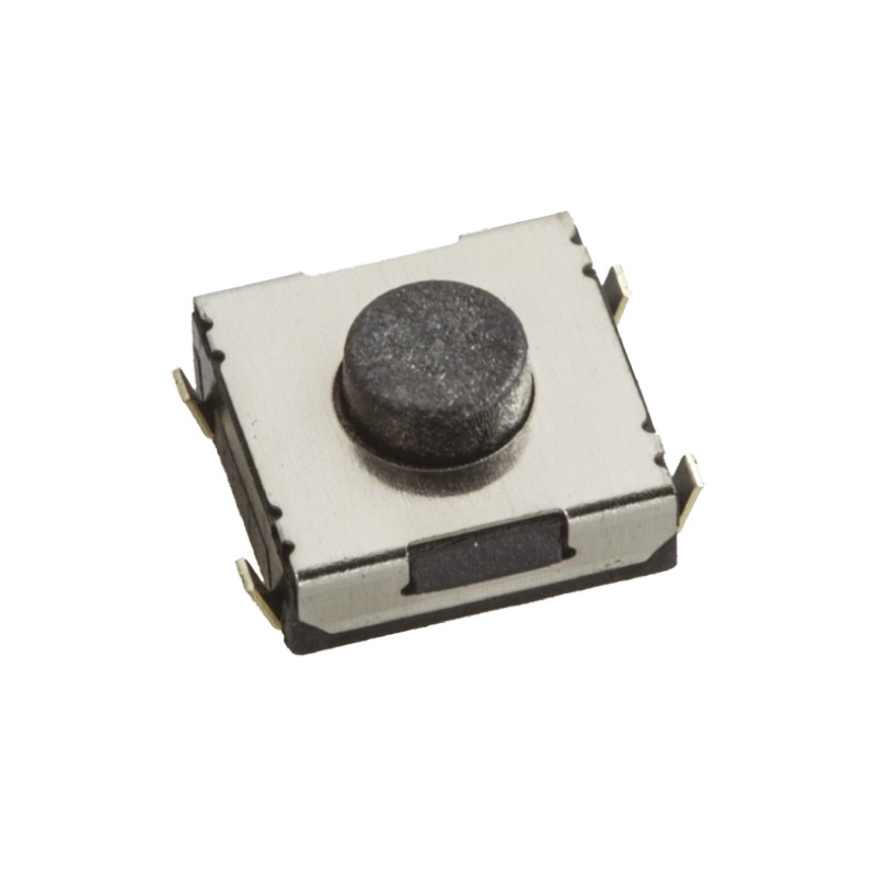1 pcs - Black Tactile Switch, SPST 50 mA @ 12 V dc 1.1mm Surface Mount