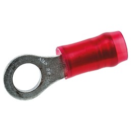 50 pcs - TE Connectivity, PIDG Insulated Ring Terminal, M4 Stud Size, 0.26mm² to 1.65mm² Wire Size, Red