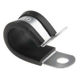 1 Pack of 5 - RS PRO Black Plated Steel P Clamp, 14mm Max. Bundle