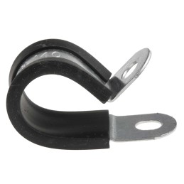 1 Pack of 5 - RS PRO Black Plated Steel P Clamp, 14mm Max. Bundle