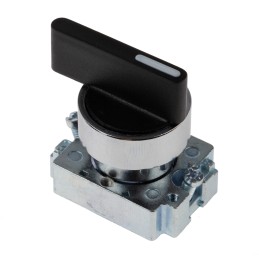 1 pcs - RS PRO 3 Position Selector Switch Head, 22mm Cutout, Black Handle