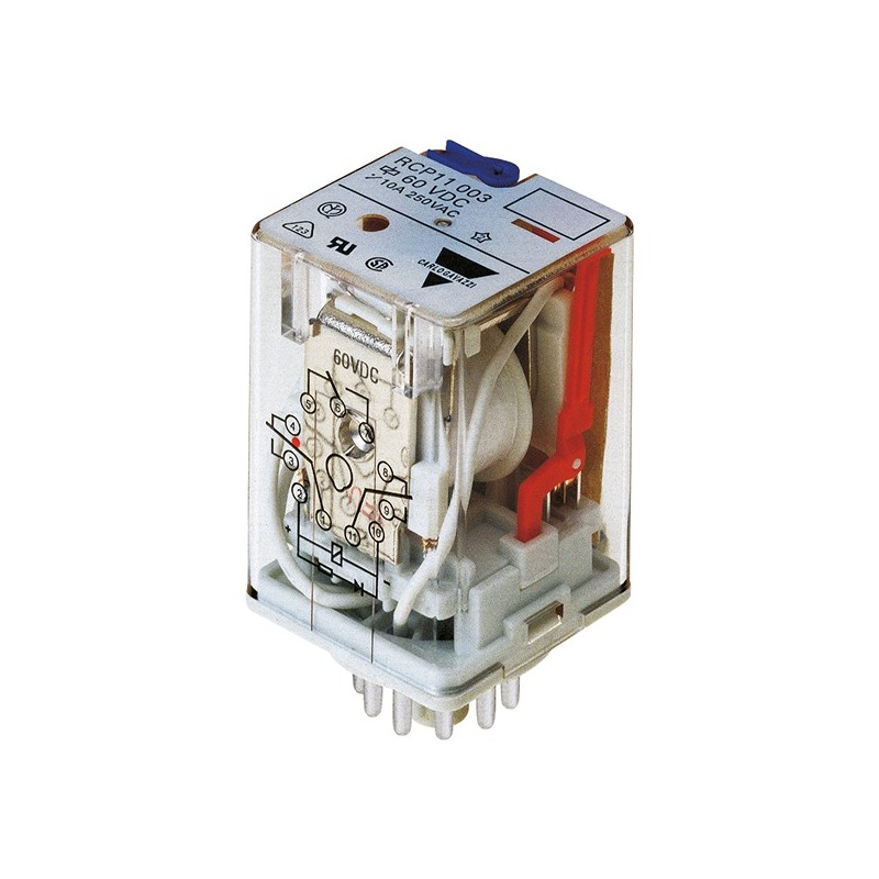 1 pcs - Carlo Gavazzi Plug In Power Relay, 48V ac Coil, 10A Switching Current, 3PDT
