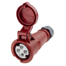 1 pcs - MENNEKES, AM-TOP IP44 Red Cable Mount 4P Industrial Power Socket, Rated At 16A, 400 V
