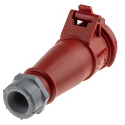 1 pcs - MENNEKES, AM-TOP IP44 Red Cable Mount 4P Industrial Power Socket, Rated At 16A, 400 V