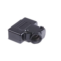 1 pcs - MH Connectors MHD45ZK-BK Series Zinc Angled D Sub Backshell, 15 Way, Strain Relief