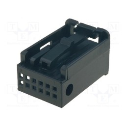 10 pcs : - Housing cap, plug, Quadlock 12pin, black, 770010
