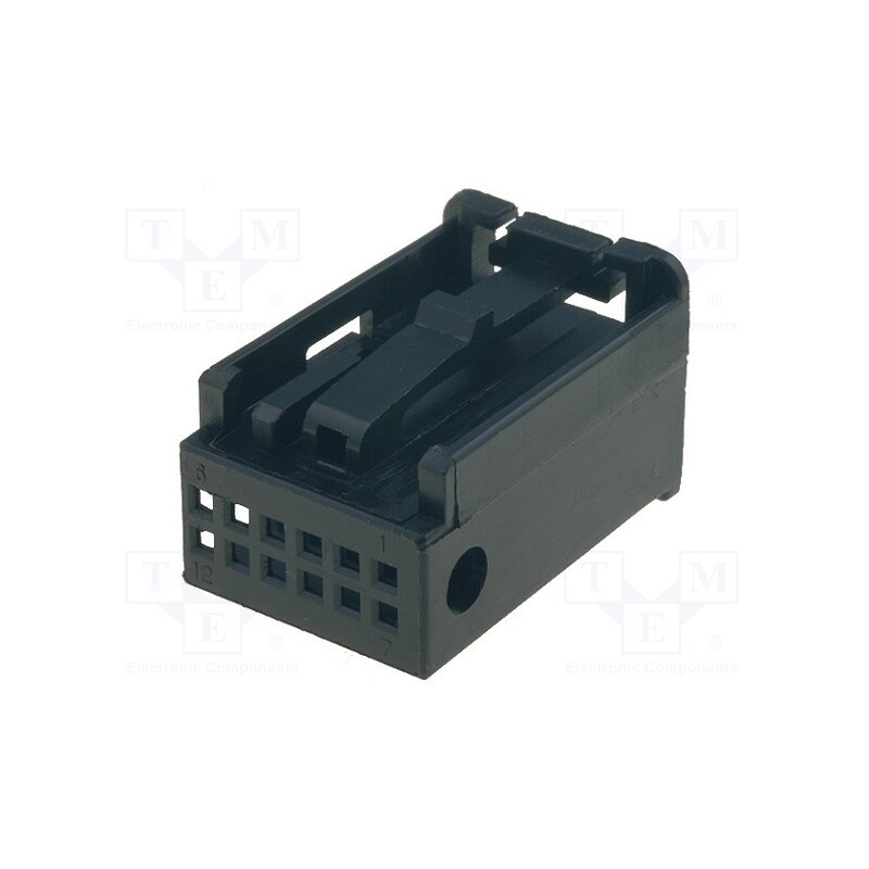 10 pcs : - Housing cap, plug, Quadlock 12pin, black, 770010
