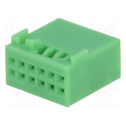 10 pcs : - Connector housing, plug, Quadlock, PIN: 12, VW 2011-&gt,, green