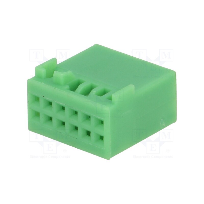 10 pcs : - Connector housing, plug, Quadlock, PIN: 12, VW 2011-&gt,, green