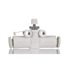 1 pcs - SMC AS Series Tube Flow Controller, 4mm Tube Inlet Port x 4mm Tube Outlet Port