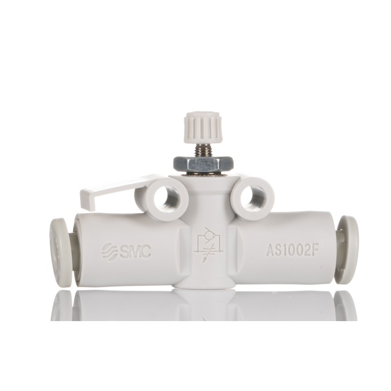 1 pcs - SMC AS Series Tube Flow Controller, 4mm Tube Inlet Port x 4mm Tube Outlet Port