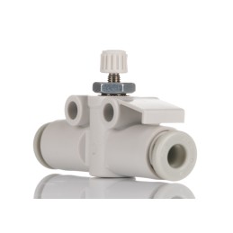 1 pcs - SMC AS Series Tube Flow Controller, 4mm Tube Inlet Port x 4mm Tube Outlet Port