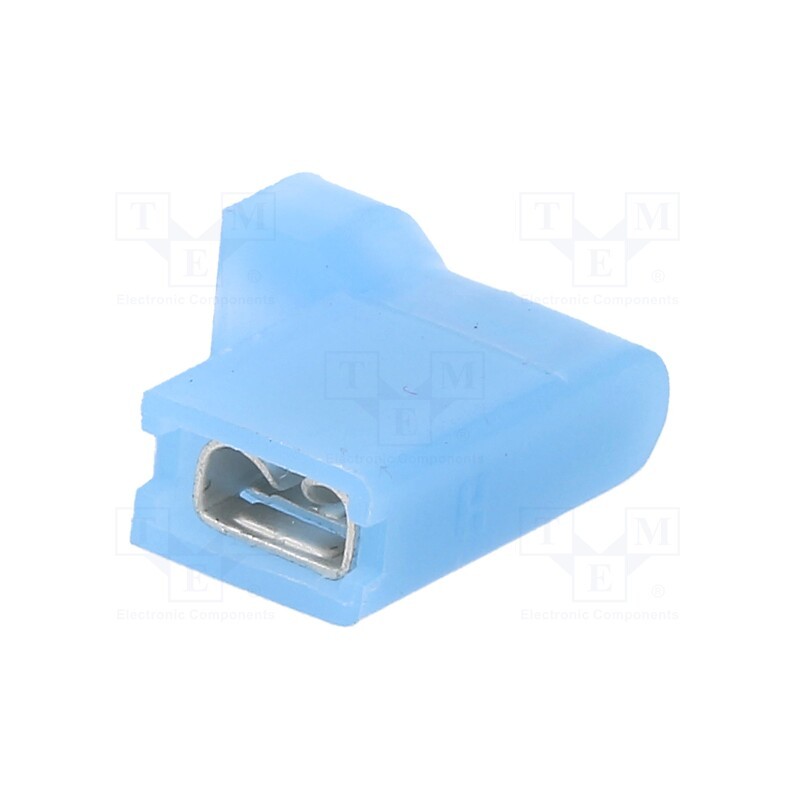 50 pcs : - Terminal: flat, 4.8mm, 0.8mm, female, 1.5÷2.5mm2, crimped, blue