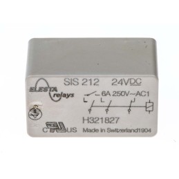 1 pcs - Elesta PCB Mount Force Guided Relay, 24V dc Coil Voltage, DPST, SPST