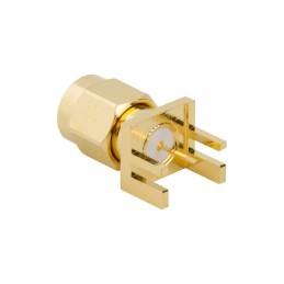 1 pcs - Amphenol RF Plug End Launch SMA Connector, Solder Termination, Straight Body