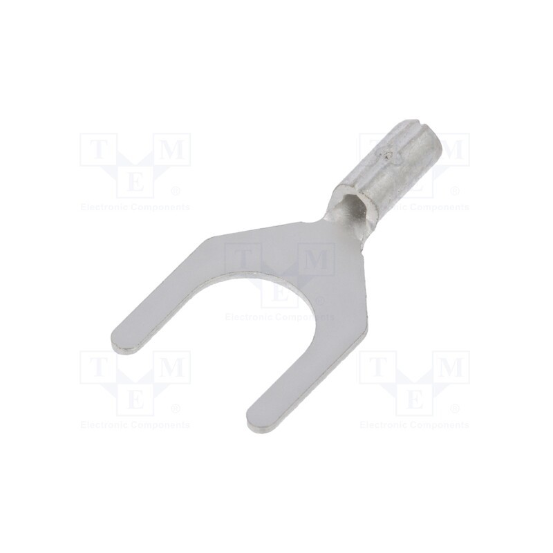 50 pcs : 0.3Y-5 - Tip: fork, M5, 0.2÷0.5mm2, crimped, for cable, non-insulated, 5.3mm