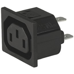 1 pcs - Schurter C13 Snap-In IEC Connector Socket, 15A, 250 V