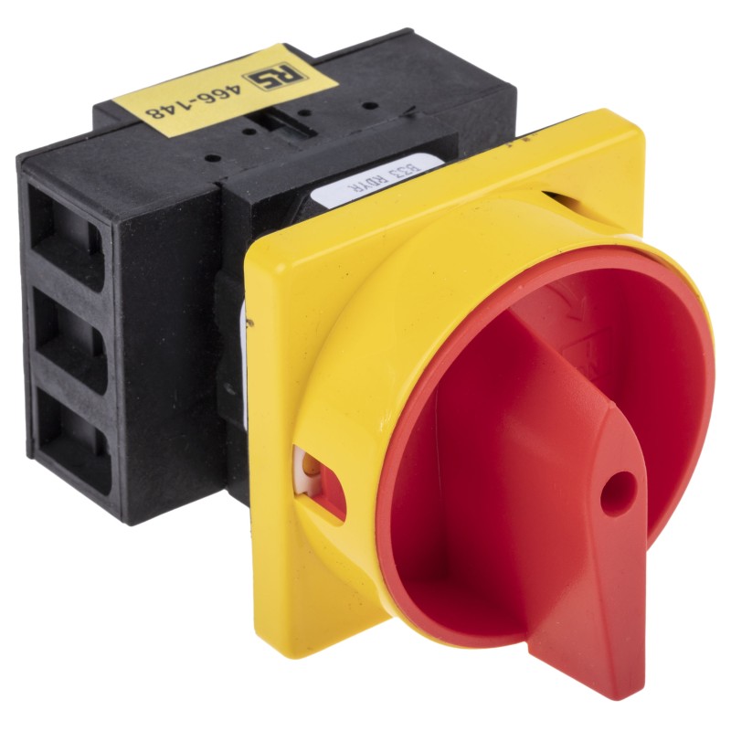 1 pcs - RS PRO 3P Pole Panel Mount Isolator Switch - 25A Maximum Current, 11kW Power Rating, IP65