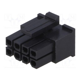 50 pcs : 10127716-08LF - Plug, wire-board, female, Minitek® Pwr 3.0, 3mm, PIN: 8, for cable