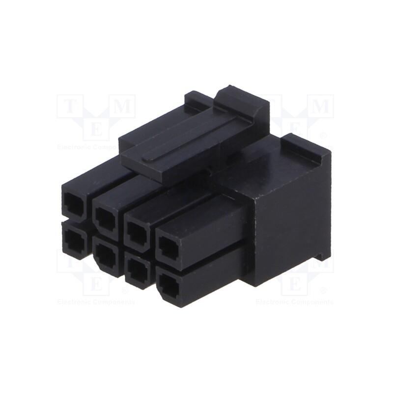 50 pcs : 10127716-08LF - Plug, wire-board, female, Minitek® Pwr 3.0, 3mm, PIN: 8, for cable