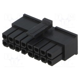 50 pcs : 10127716-16LF - Plug, wire-board, female, Minitek® Pwr 3.0, 3mm, PIN: 16, for cable