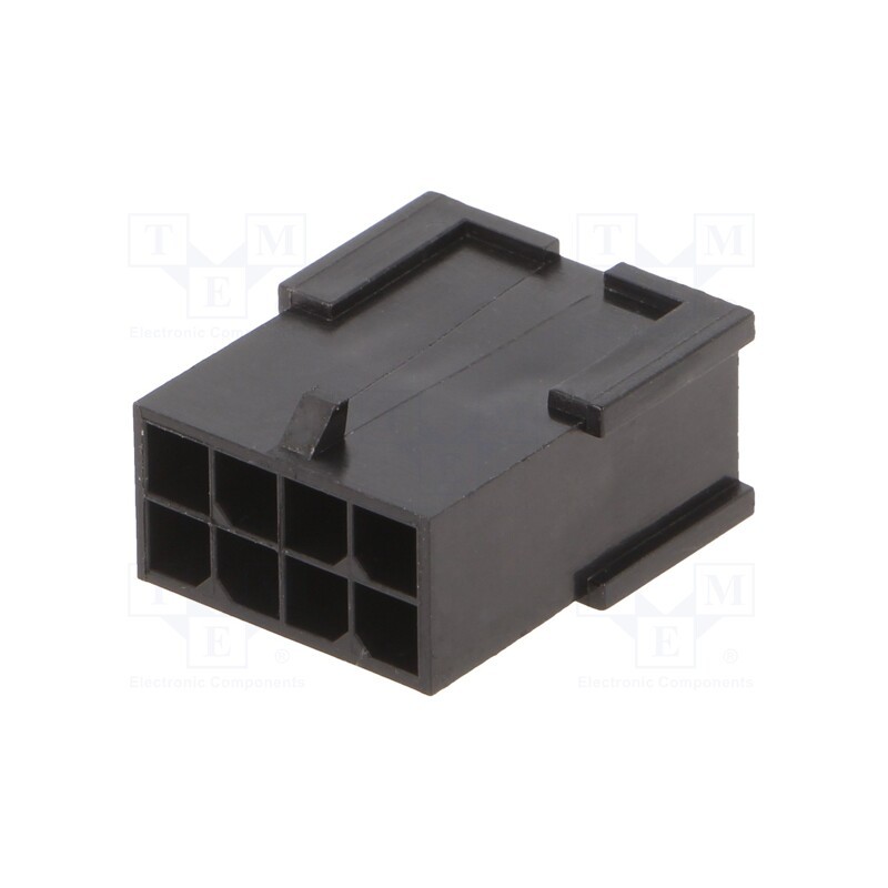 50 pcs : 10127717-08LF - Plug, wire-board, male, Minitek® Pwr 3.0, 3mm, PIN: 8, for cable, 5A