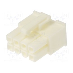 50 pcs : 10127815-08LF - Plug, wire-wire/PCB, female, Minitek® Pwr 4.2, 4.2mm, PIN: 8, FCI