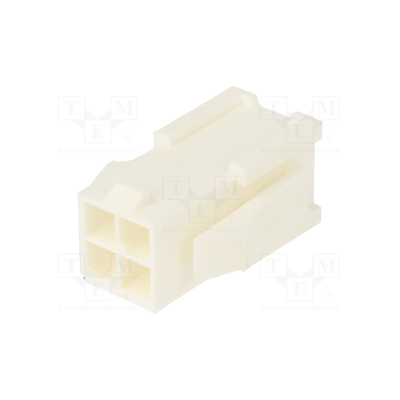 50 pcs : 10127816-04LF - Plug, wire-wire/PCB, male, Minitek® Pwr 4.2, 4.2mm, PIN: 4, FCI