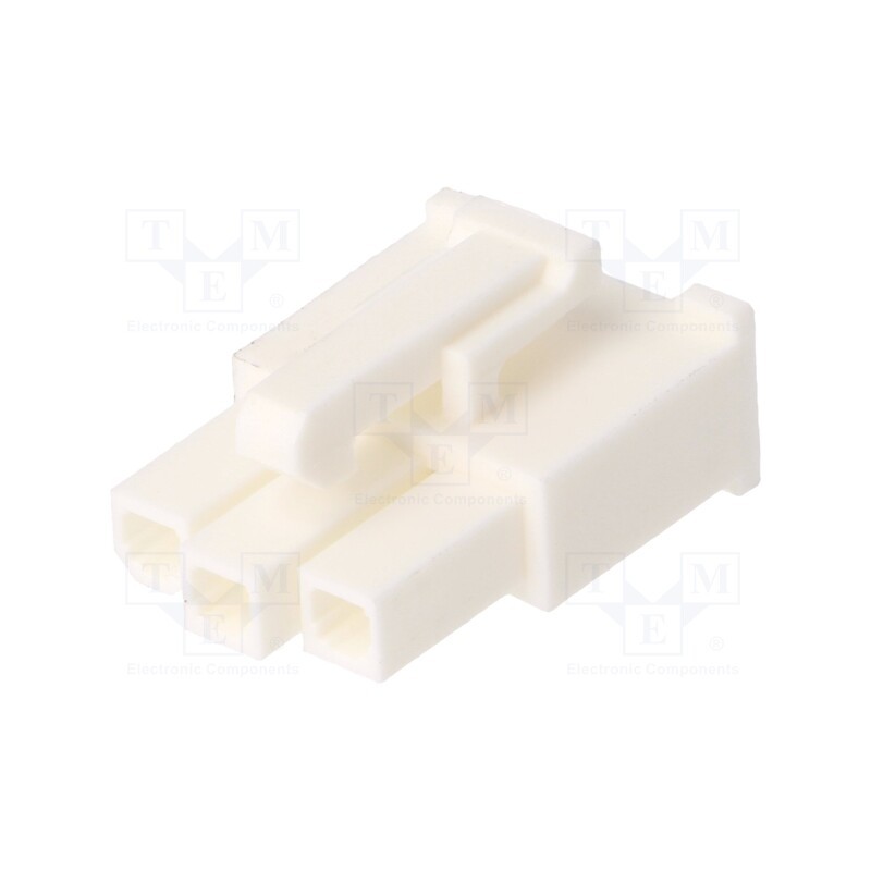 50 pcs : 10136644-0311LF - Plug, wire-wire/PCB, female, Minitek® Pwr 4.2, 4.2mm, PIN: 3, FCI