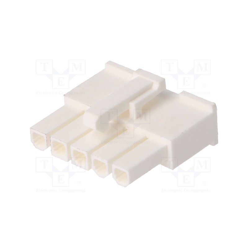 50 pcs : 10136644-0511LF - Plug, wire-wire/PCB, female, Minitek® Pwr 4.2, 4.2mm, PIN: 5, FCI