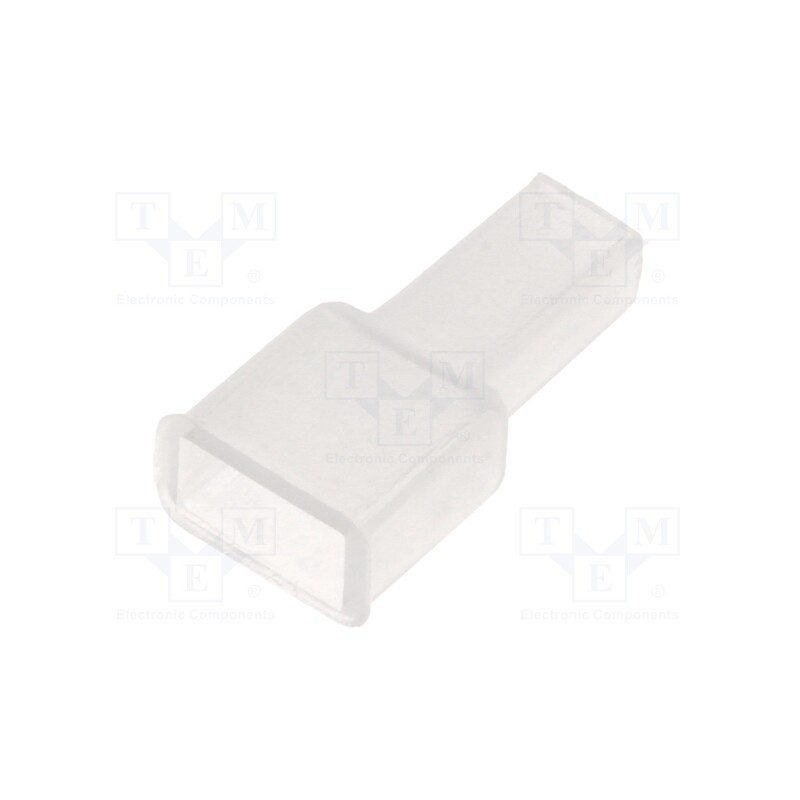 100 pcs : 107410W - Terminals cover, male, for push-on 6.3mm connectors, ways: 1