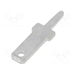 50 pcs : 1211 - Terminal: flat, 2.8mm, 0.8mm, male, THT, brass, tinned, straight