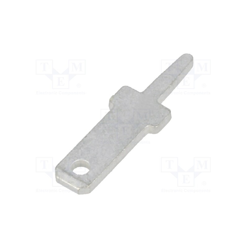 50 pcs : 1211 - Terminal: flat, 2.8mm, 0.8mm, male, THT, brass, tinned, straight