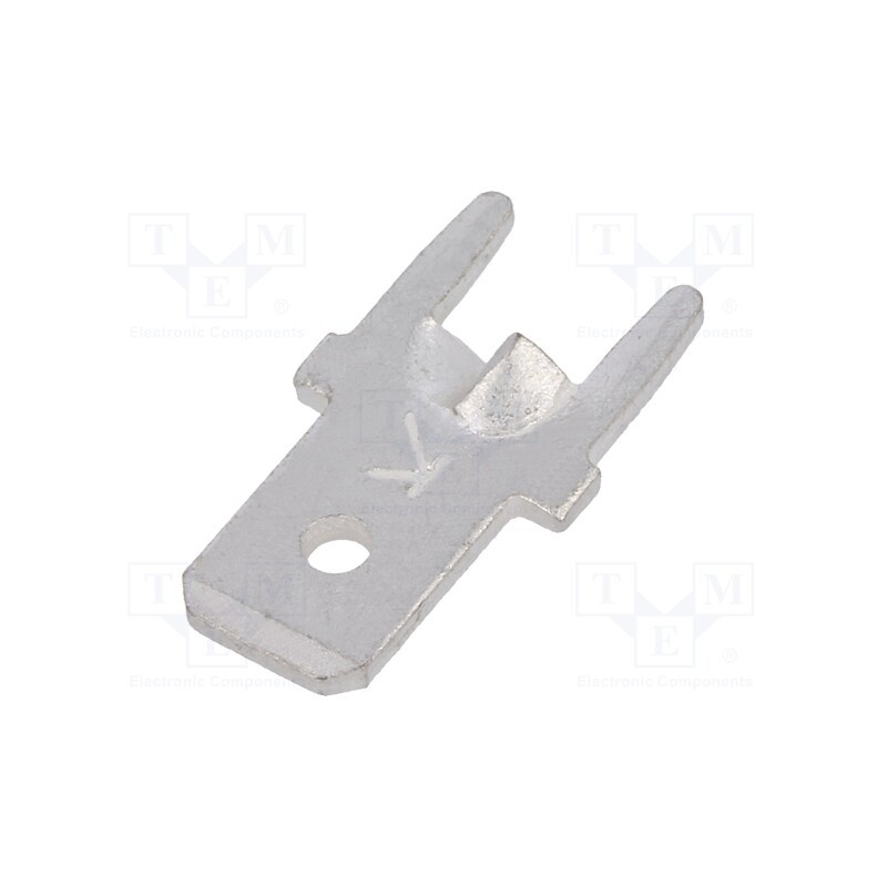 50 pcs : 1212-ST - Terminal: flat, 4.8mm, 0.8mm, male, THT, brass, tinned, straight