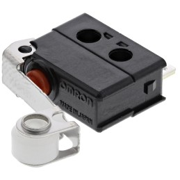 1 pcs - Omron Roller Lever Micro Switch, Solder Terminal, 100 mA @ 30 V dc, SPDT, IP67