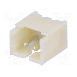 50 pcs : 125SH-A-02-TS - Socket, wire-board, male, 1.25mm, PIN: 2, THT, 125V, 1A, tinned