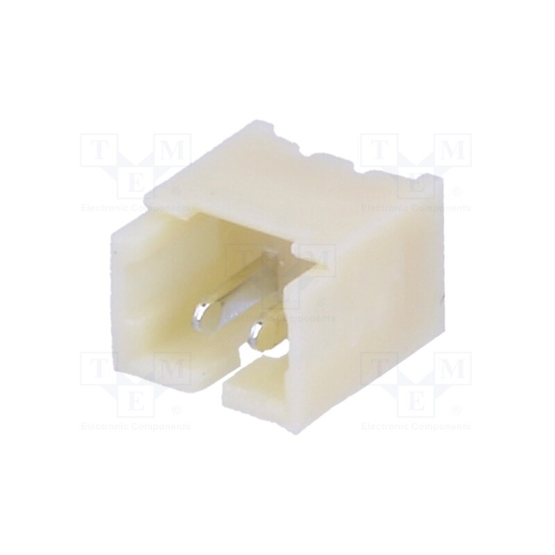 50 pcs : 125SH-A-02-TS - Socket, wire-board, male, 1.25mm, PIN: 2, THT, 125V, 1A, tinned