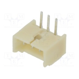 50 pcs : 125SH-A-03-TR - Socket, wire-board, male, 1.25mm, PIN: 3, THT, 250V, 1A, tinned
