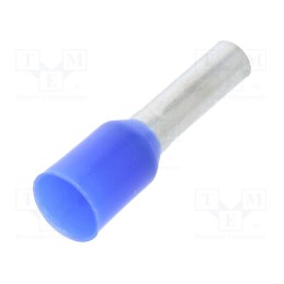 50 pcs : 1333100000 H2,5/14S BL - Tip: bootlace ferrule, insulated, copper, 2.5mm2, 8mm, tinned, blue