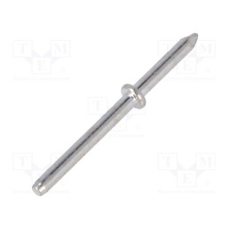 50 pcs : 1364H.68 - Tip: solder pin, THT, tinned, brass, Ø: 1mm, Overall len: 15.4mm