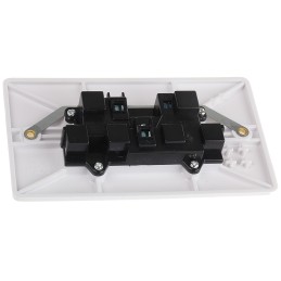 1 pcs - RS PRO White 2 Gang Plug Socket, 0 Poles, 13A, Type G - British, Indoor Use