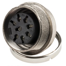 1 pcs - Amphenol, signalmate C091 8 Pole M16 Din Socket, 5.0A, 100 V IP40, Screw On, Panel Mount